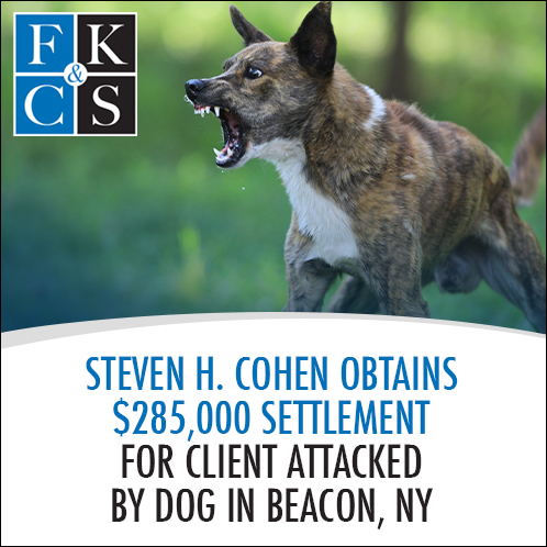 Steven H. Cohen Obtains $285,000 Settlement for Client Attacked by Dog in Beacon, NY | FKC&S News
